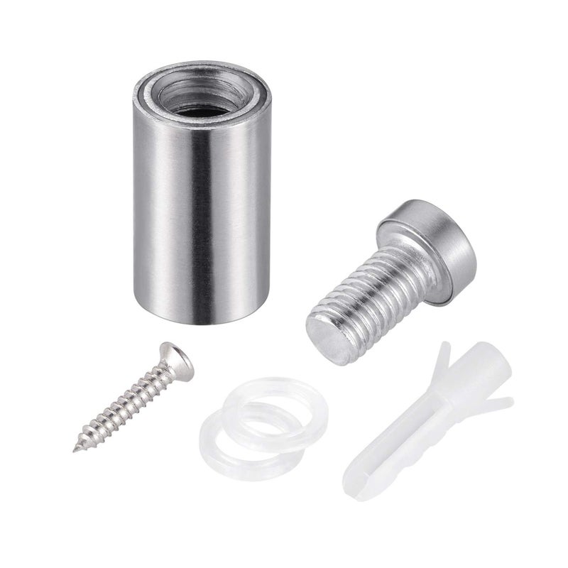Favide 48 Packs Sign Standoff Screws Advertising Screws Stainless Steel Wall Standoff Mounts Glass Acrylic Nail for Glass Artwork and Sign Displays (1/2 x 1 Inch) - Image 3